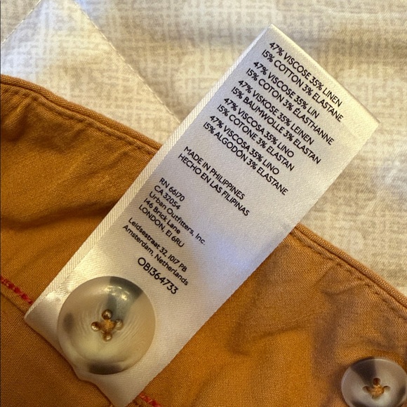 Anthropologie Maeve Golden Wide-Leg Pants - Picture 9 of 9